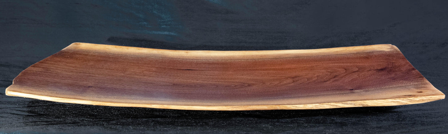 Shallow natrual edge platter. Beautiful unique handmade gift idea for home or wedding.