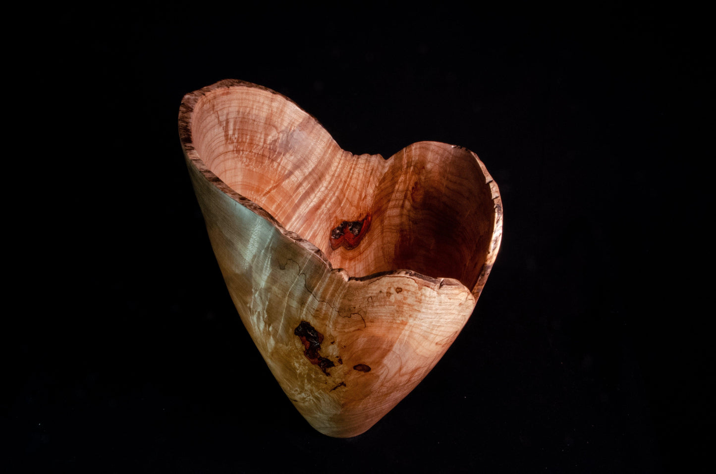 Maple vessel with natural edge