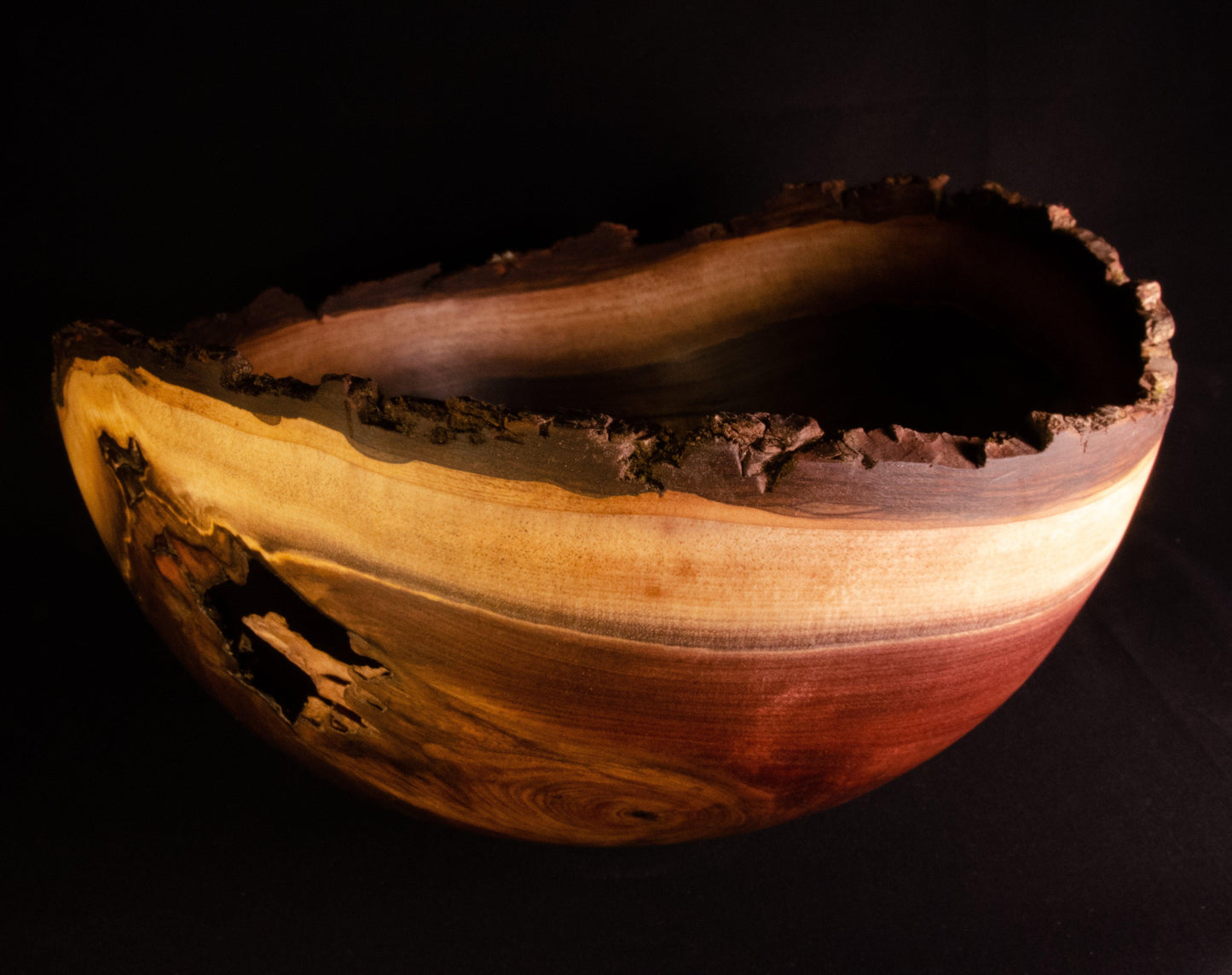 Large Live Edge Walnut Bowl - Rare Earth Bowls