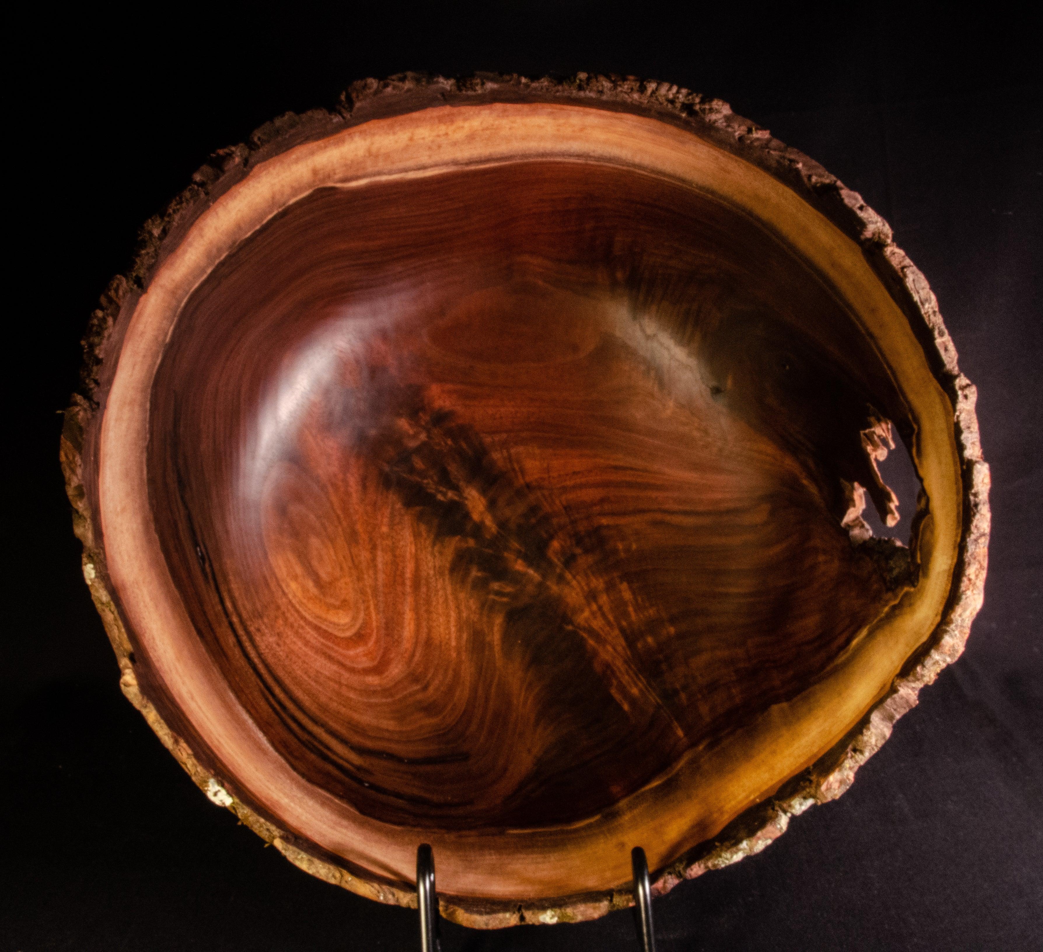 Natural Edge Walnut outlet Wood with Bark Bowl