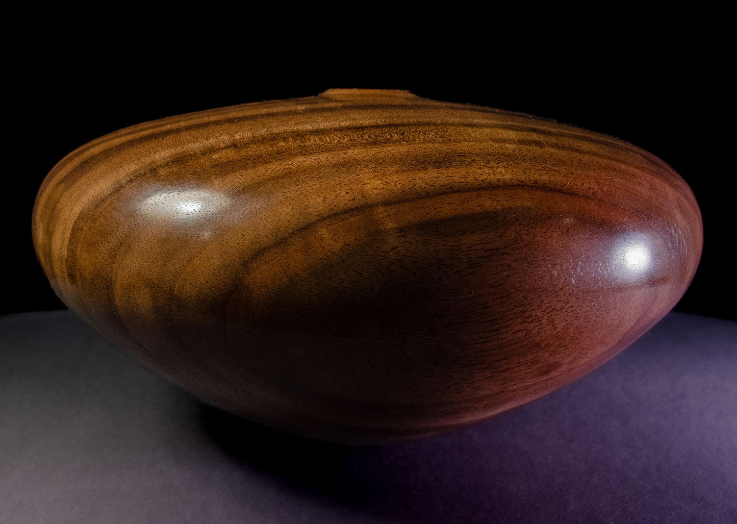 Claro Walnut Hollow Form with Fiddleback Figure