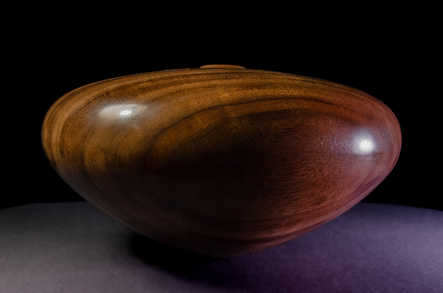 Claro Walnut Hollow Form with Fiddleback Figure