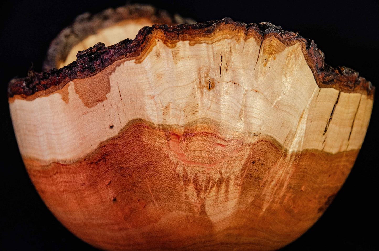 Large cherry natural edge bowl