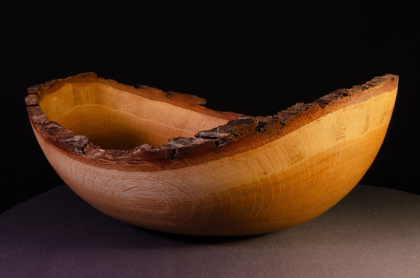 Large Live Edge Oak Bowl