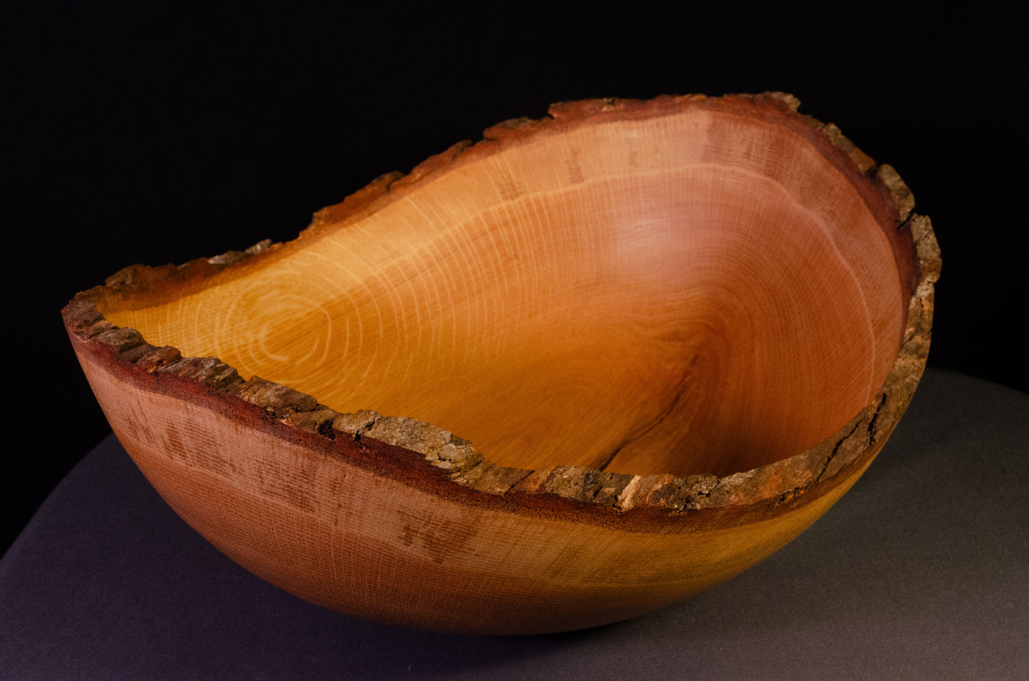 Large Live Edge Oak Bowl