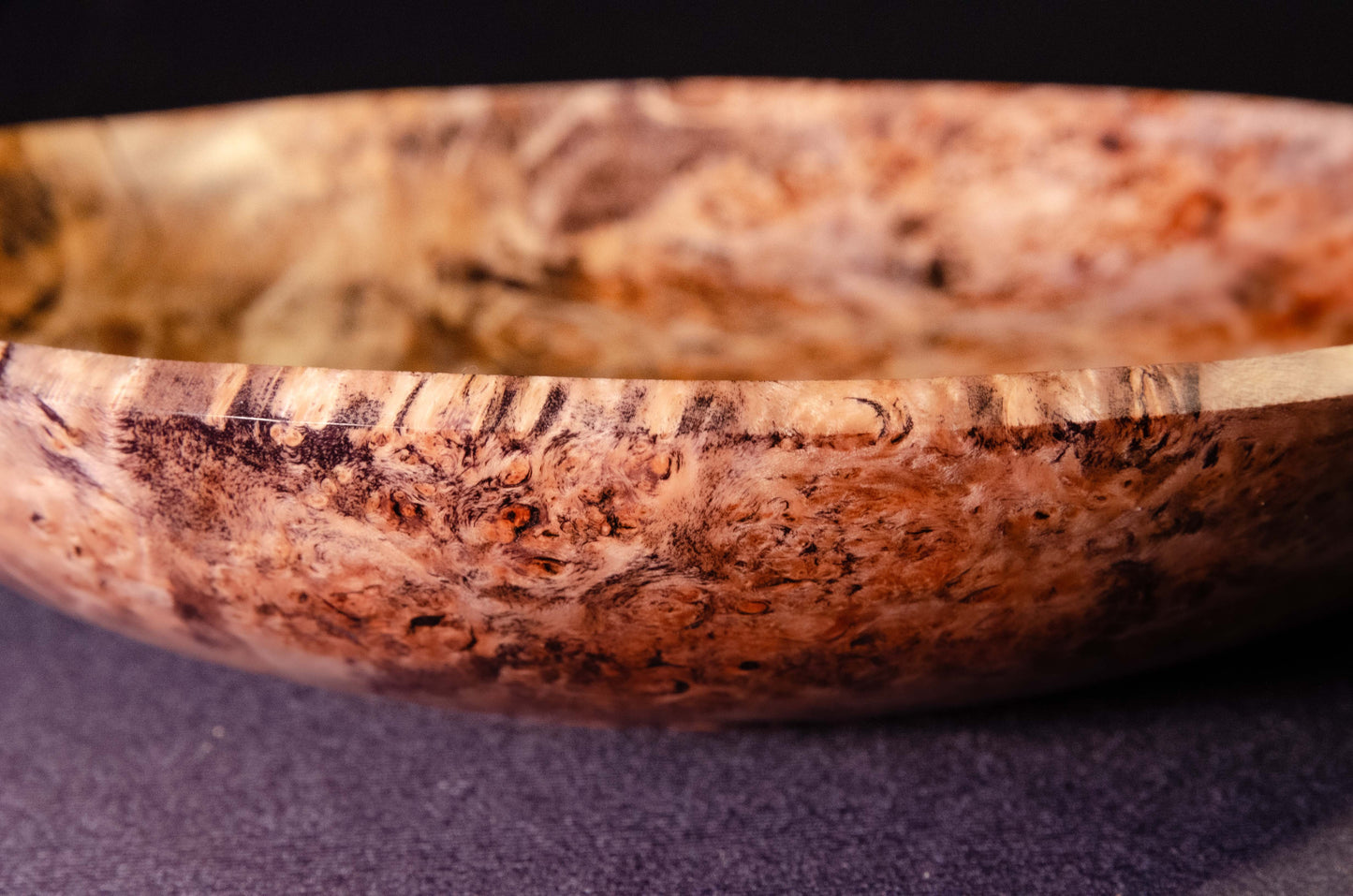 Wooden Maple Burl Bowl