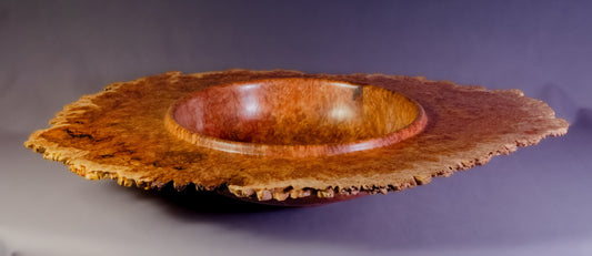 Natural edge emerging bowl of mallee burl
