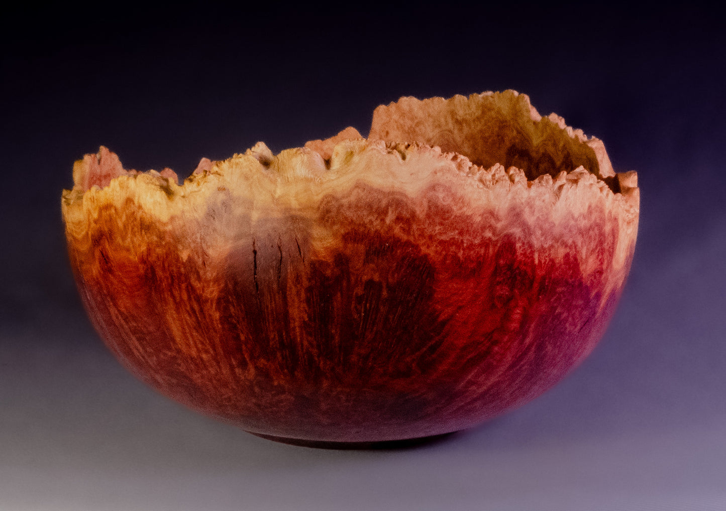 Red Mallee Burl Bowl with Natural Edge