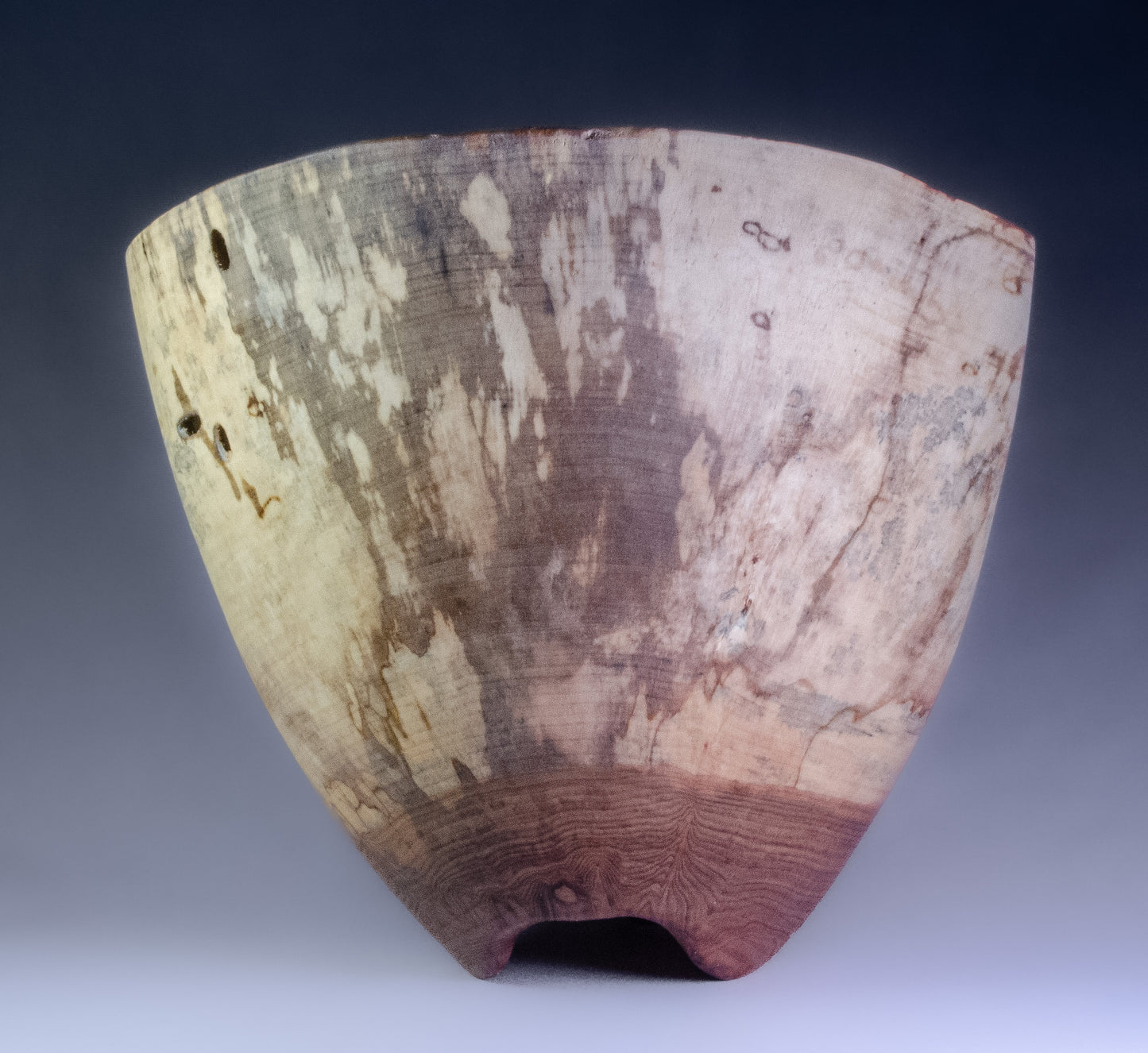 Spalted Sycamore Natural Edge w/ Carved Feet
