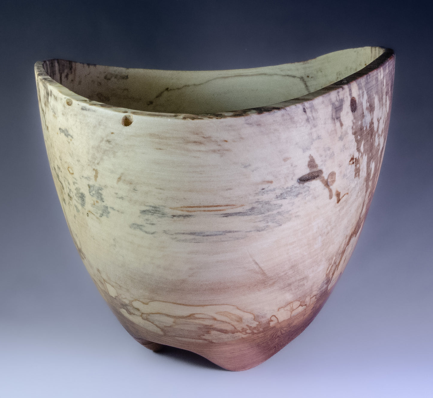Spalted Sycamore Natural Edge w/ Carved Feet