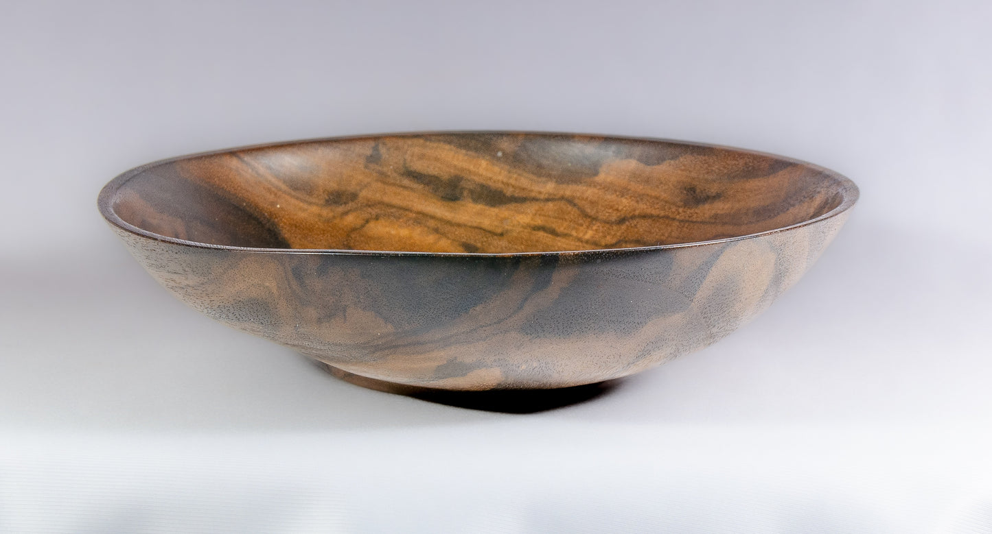 Claro walnut shallow bowl
