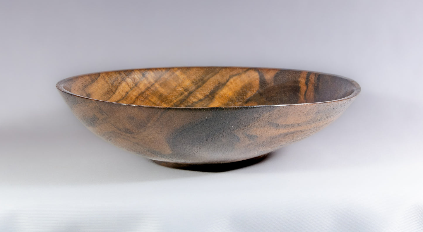 Claro walnut shallow bowl