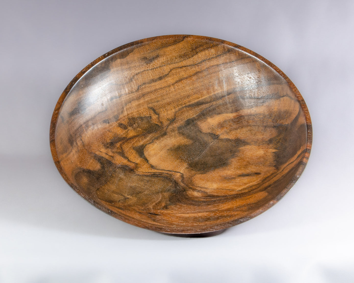Claro walnut shallow bowl