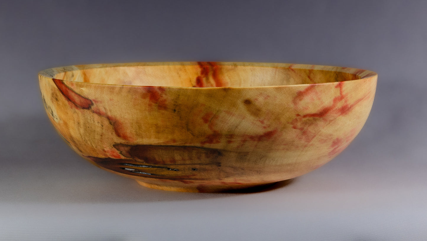 Flaming Box Elder Bowl
