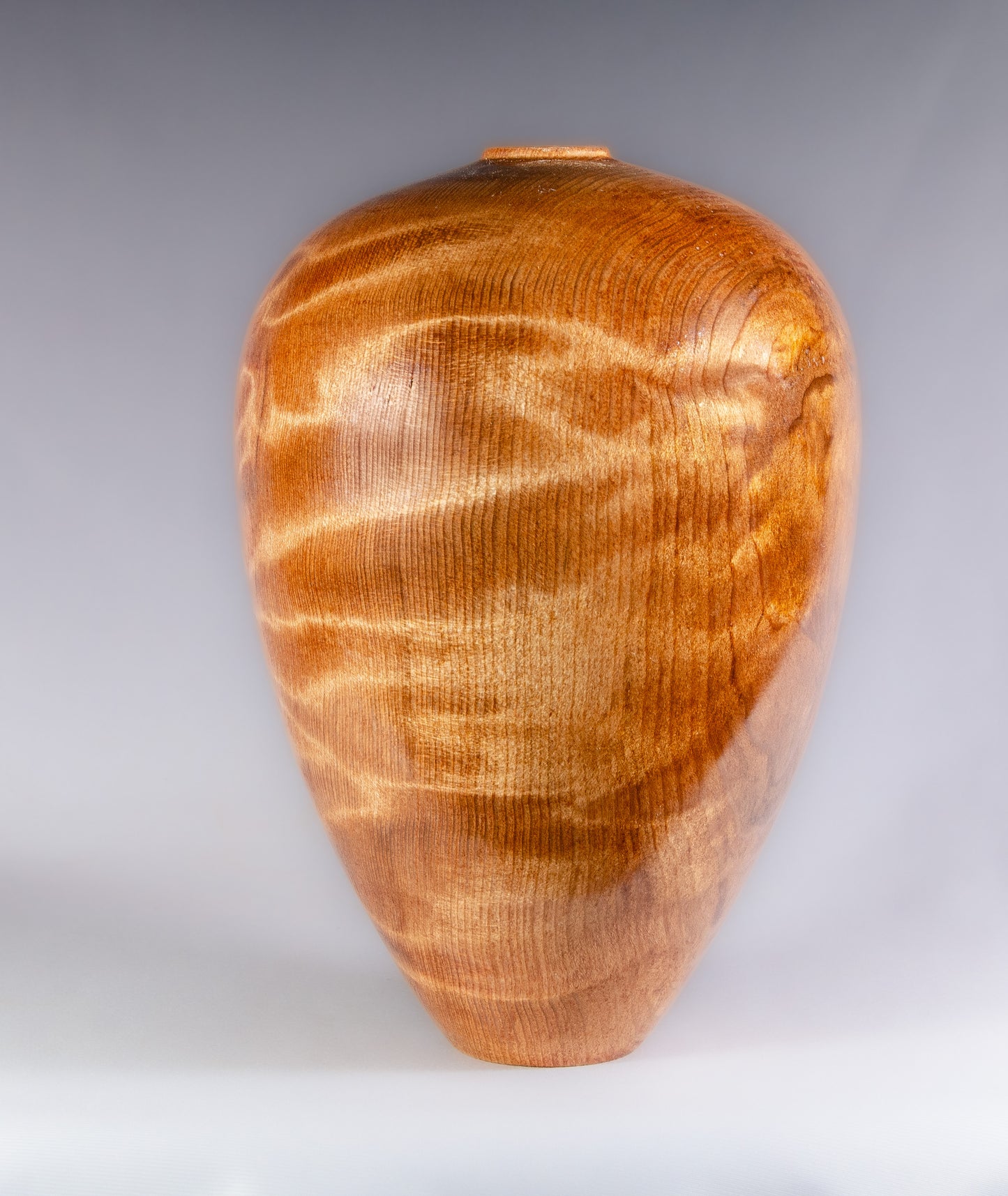 Curly redwood vase