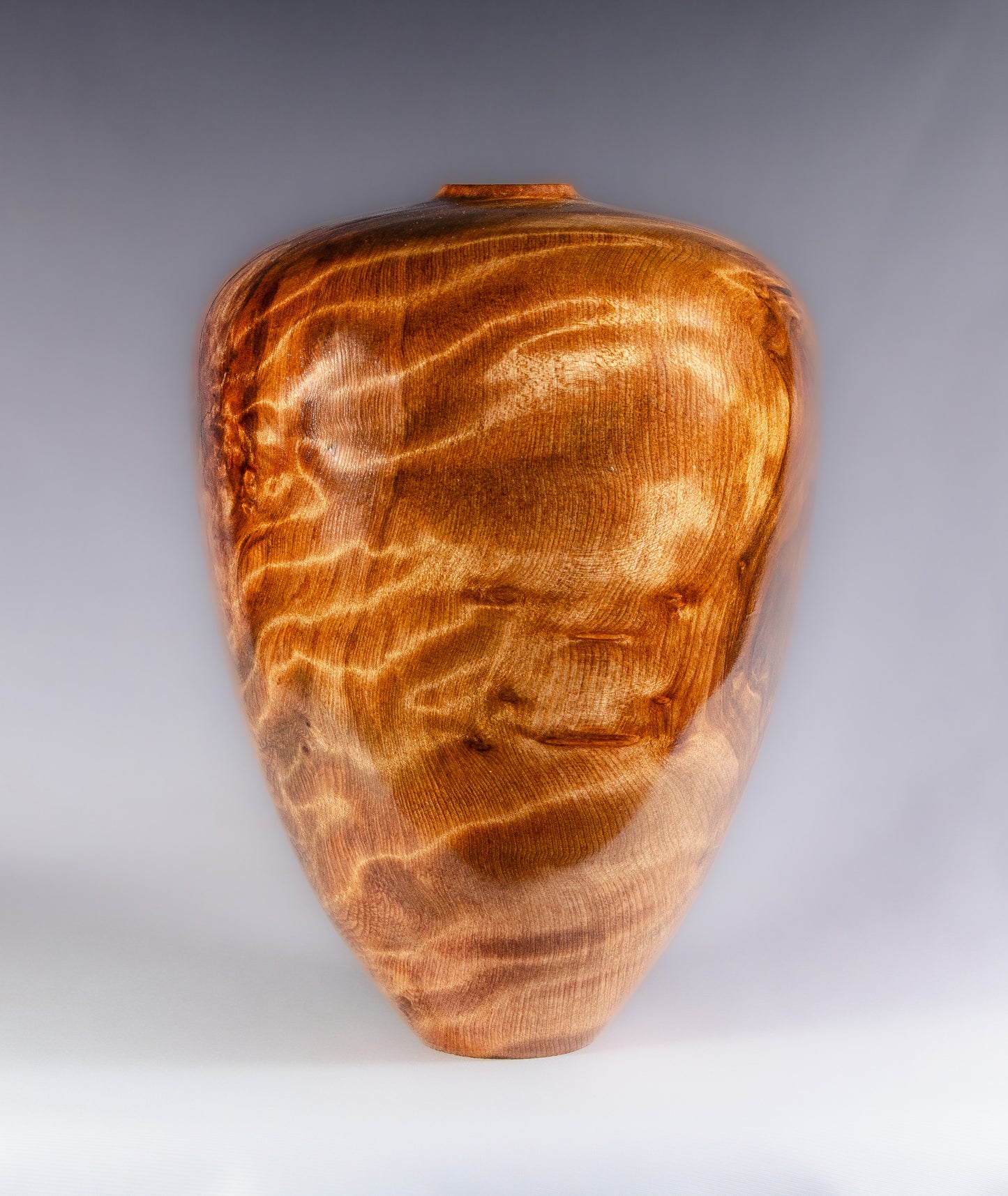 Rare curly redwood vase