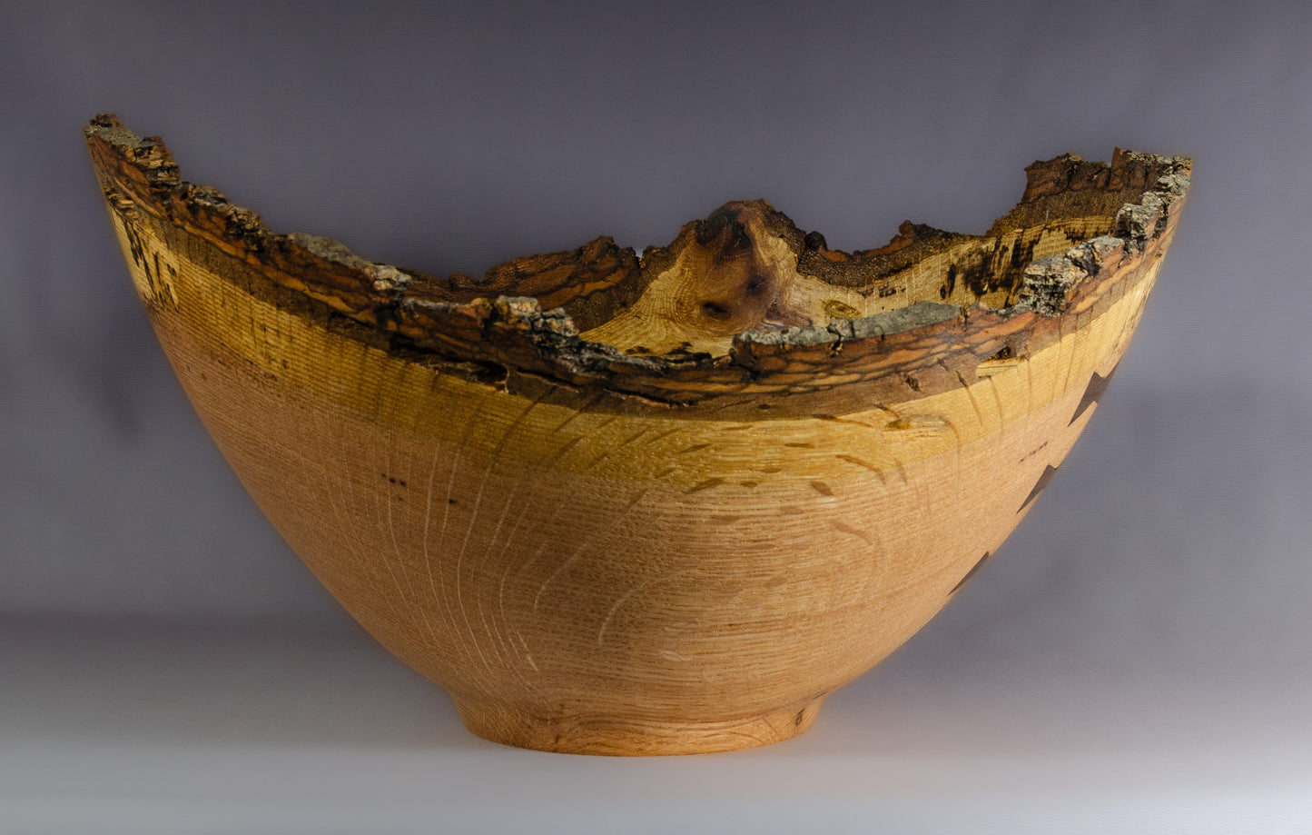 Red oak natural edge bowl