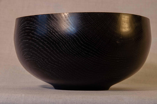 Large ebonized red oak bowl - Rare Earth Bowls