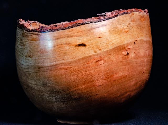 Medium Cherry Bowl with Live Edge - Rare Earth Bowls