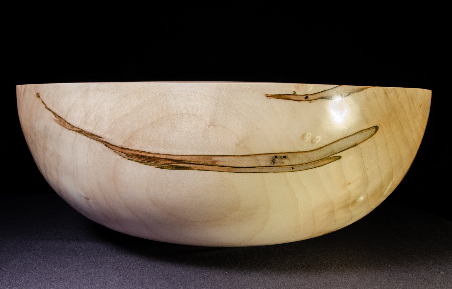 Large ambrosia maple bowl for salad, fruit, popcorn or as a decorative piece, wonderful gift for wedding, home visit