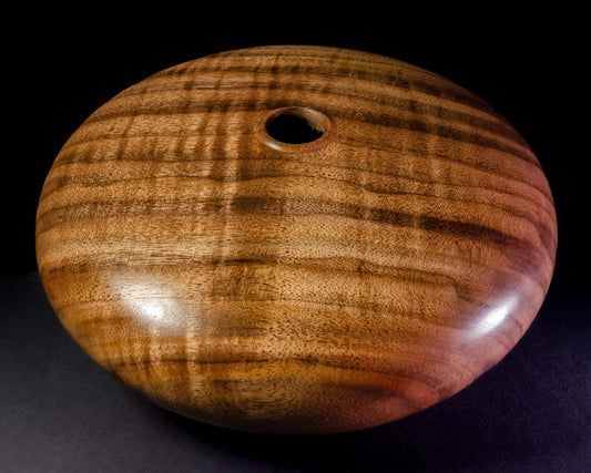 Claro Walnut Hollow Form with Fiddleback Figure