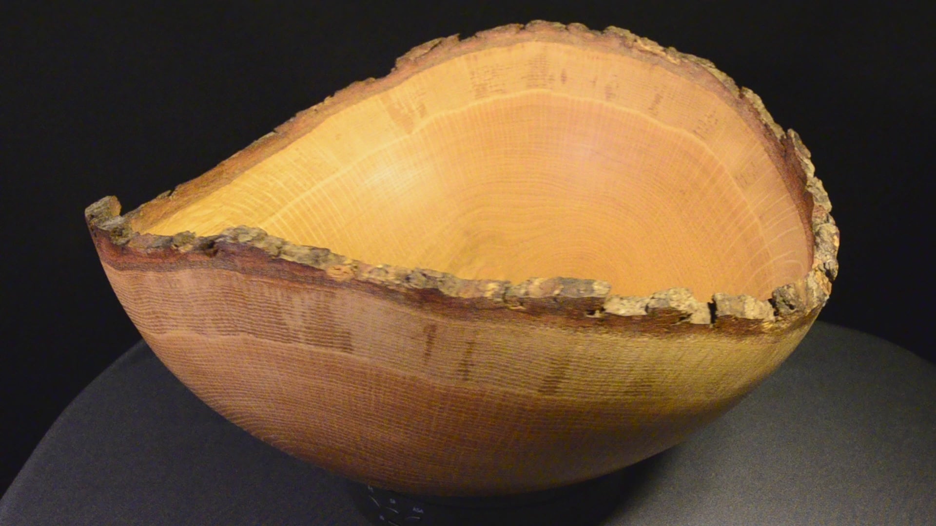 Online Medium-large Live Edge Red Oak Bowl #2022-7-6